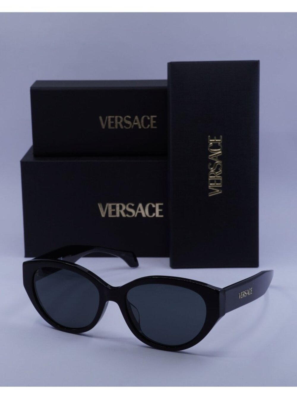Versace VE4495D GB1/87 Cat Eye Sunglasses – Black / Grey
